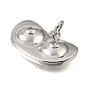 Brass Micro Pave Clear Cubic Zirconia Pendants CU-CBAEEA8-23P-3