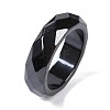 Magnetic Synthetic Hematite Finger Ring for Men Women RJEW-A047-01F-1