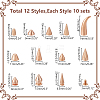 120Pcs 12 Styles Alloy Rivets Sets FIND-WR0011-56G-2