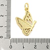Real 18K Gold Plated Brass Micro Pave Cubic Zirconia Pendants KK-R159-05A-G-3