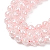 Electroplated Natural Rose Quartz Beads Strands G-B191-A04-8mm-3