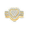 2Pcs Alloy with Crystal Rhinestone Finger Rings FS-WG59BB6-05-2