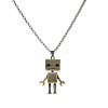 Alloy Robot Pendant 201 Stainless Steel Box Chain Necklaces FS-WG372FC-01-2