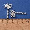 Brass Micro Pave Clear Cubic Zirconia Pendants CU-CBAEC99-17S-3