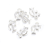 Silver Color Plated Alloy Letter Pendants PALLOY-J718-01S-F-2