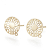 Brass Stud Earring Findings X-KK-S345-261G-1