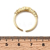 Brass with Cubic Zirconia Cuff Rings for Women RJEW-B160-07A-G-5