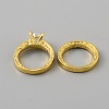 2Pcs 2 Style Cubic Zirconia Heart Finger Rings RJEW-WH0016-02G-02-2