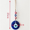Flat Round with Evil Eye Glass Pendant Decorations PW-WG34722-01-1