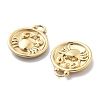 PVD Vacuum Plating 304 Stainless Steel Rhinestone Pendants STAS-R130-01G-012-3