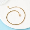304 Stainless Steel Wheat Chains Bracelets for Women BJEW-JB12915-01-2