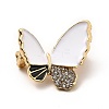 Butterfly Enamel Pin with Rhinestone JEWB-I019-13G-1