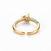 Brass Enamel Cuff Rings RJEW-T016-31I-NF-2