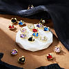 18Pcs 6 Colors Alloy Glass Charms FIND-TA0009-91G-5