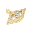 Brass Micro Pave Cubic Zirconia Pendants KK-U058-16G-2