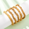 Natural Amber Beaded Stretch Bracelets for Women Men BJEW-D462-03-1