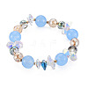 Faceted Glass Beads Stretch Bracelets BJEW-Q997-003-RS-2
