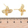 Flower 925 Sterling Silver Micro Pave Cubic Zirconia Stud Earring Findings EJEW-B038-18G-3
