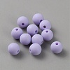 Acrylic Frosted Round Beads FACR-WH0001-06A-08-1