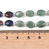 Cherry Quartz Glass & Natural  Rhodonite & Sodalite & Green Aventurin & Crazy Agate Beads Strands G-Z135-A12-6