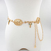 Vintage Alloy Geometric Oval Cattle Head Link Chain Waist Belly Chains for Women FS-WGD731C-12-1