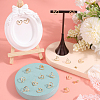 20Pcs Brass Heart Stud Earring Findings KK-BBC0009-62-4