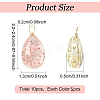 10Pcs 2 Colors Glass Pendants GLAA-YW0005-46-2