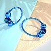 316L Surgical Stainless Steel & Round Synthetic Opal Hoop Cartilage Earrings WG5E20C-04-1