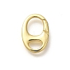 Rack Plating Oval Brass Spring Gate Rings KK-Z086-53G-05-1