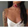 Embroidery Choker Necklaces NJEW-N0059-082-8