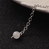 Teardrop Platinum Tone Brass Rose Quartz Dowsing Pendulums X-MAK-M015-03H-3