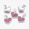 Alloy Rhinestone Pendants RB-C1386-A24P-1