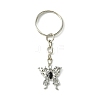 Butterfly Alloy with Cubic Zirconia Pendant Keychain KEYC-JKC00846-3