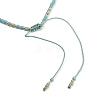 Miyuki Seed Beads and Natural Apatite Braided Bead Bracelets BJEW-C061-01-3