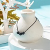 Natural Lava Rock Round Beads Cord Bracelet BJEW-JB08014-01-2