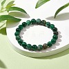 Natural Emerald Beaded Bracelets BJEW-JB10214-01-2