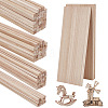 160Pcs 4 Styles Square Wood Craft Sticks WOOD-OC0004-53-1