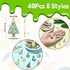 40Pcs 8 Styles Christmas Theme Alloy Pendant FIND-CJ0002-32-2