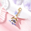 Handmade Glass Seed Beaded Angel Pendant Decorations HJEW-MZ00381-04-1