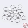 Anti-Tarnish Rhodium Plated 925 Sterling Silver Round Rings STER-F036-03P-0.7x6-1