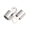 304 Stainless Steel Fold Over Crimp Cord Ends STAS-P434-05D-P-2