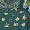 CHGCRAFT 50Pcs 5 Styles Rack Plating Alloy Pendants FIND-CA0007-30-4