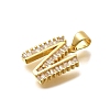 Rack Plating Brass Micro Pave Cubic Zirconia Pendants KK-L226-100G-N-2