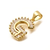 Rack Plating Brass Micro Pave Cubic Zirconia Pendants KK-L226-100G-G-2