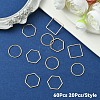 60Pcs 3 Styles Brass Linking Rings KK-YW0002-32-4