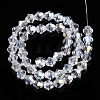 Transparent Electroplate Glass Beads Strands EGLA-TACDZ0005-6mm-03B-3