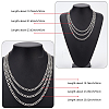 1Pc 304 Stainless Steel Cuban Link Chain Necklaces for Men Women NJEW-BM0001-08D-5