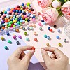 200Pcs Round Food Grade Eco-Friendly Silicone Beads SIL-CJ0001-90-4