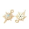 Brass Micro Pave Light Sky Blue Cubic Zirconia Pendants CU-K002-27A-G-3