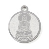 Buddhist 304 Stainless Steel Pendants SA-CBAE30B-02B-P-1